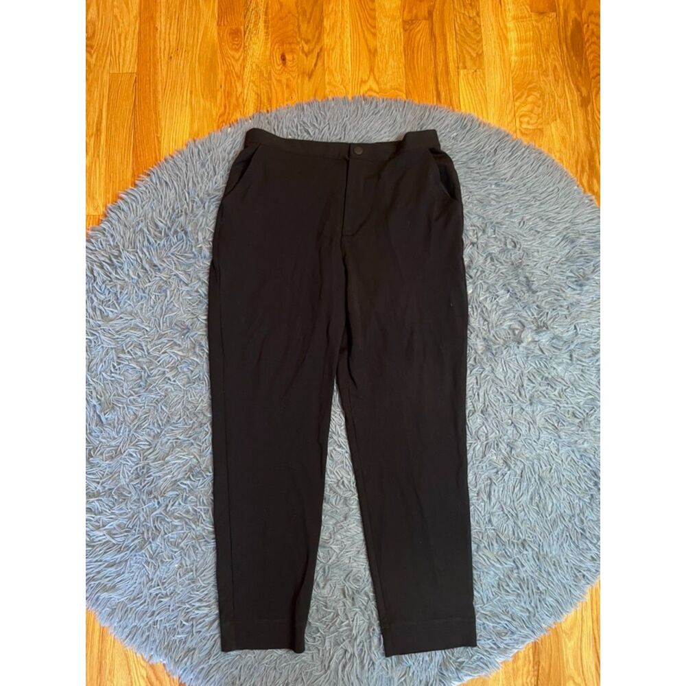 Cabi Black Ponte Knit Straight Ankle Pants Size L